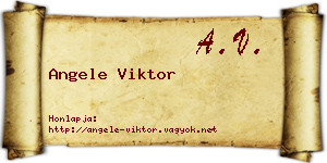 Angele Viktor névjegykártya